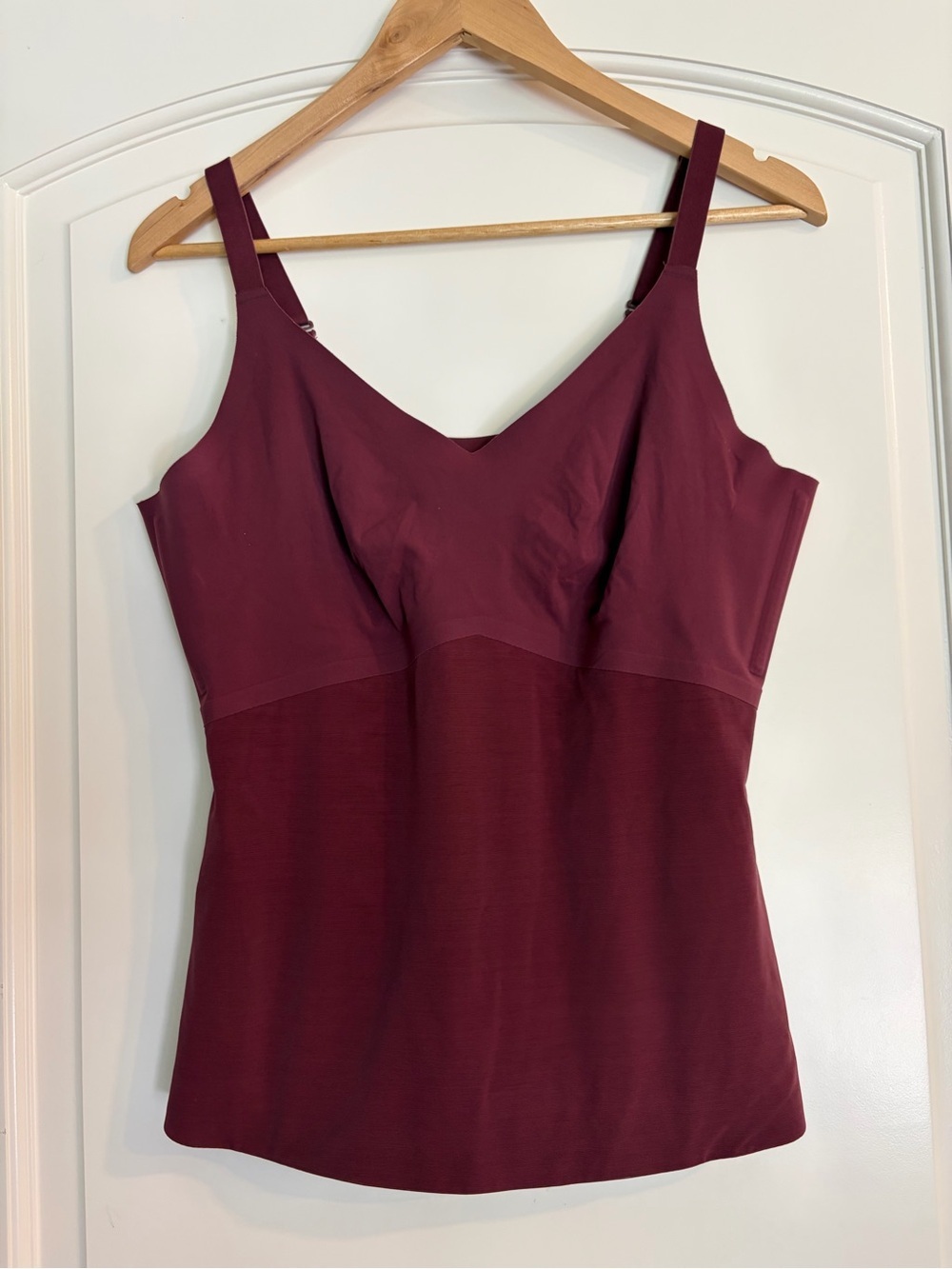 Honeylove LiftWear V-neckline Top Burgundy Shape-wear XL